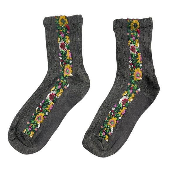 Embroidered Crew Socks - Picture 1 of 3